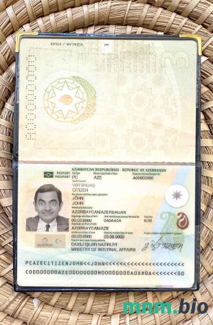 Azerbejdżan zdjęcie do paszportu pliki PSD, skan i fotografowany obraz